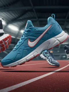 Variedad de zapatillas deportivas de alta tecnología para 2025, destacando innovación y diseño futurista.