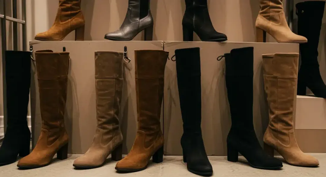 Variedad de botas altas y mosqueteras, esenciales para el invierno 2025.