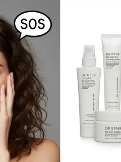 Mujer con pelo dañado buscando soluciones y productos de tratamiento capilar avanzados para 2025.