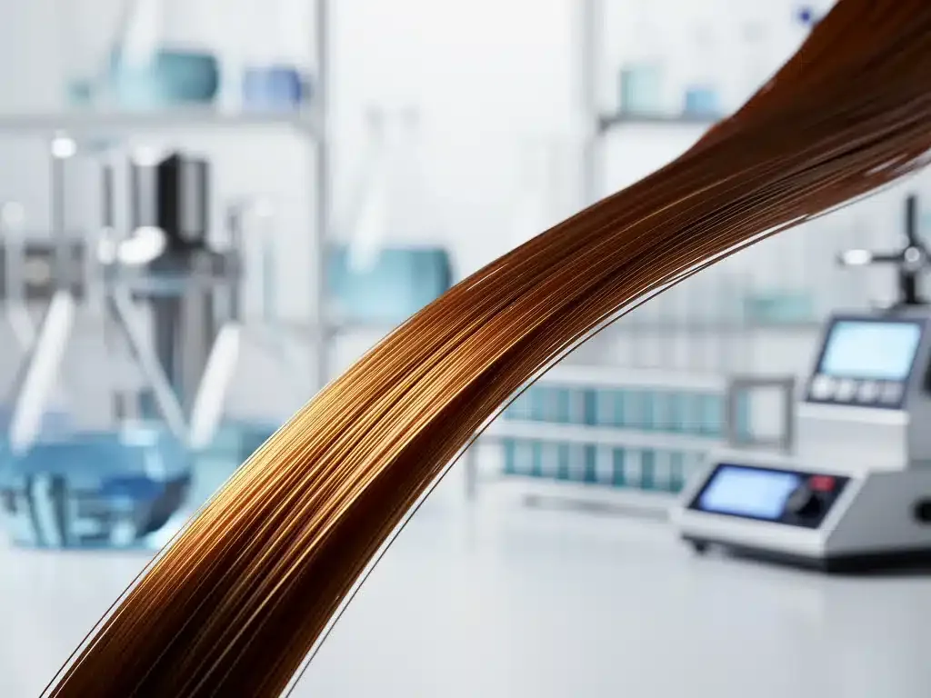 Cabello fuerte y brillante, simbolizando los resultados de tratamientos capilares de vanguardia.