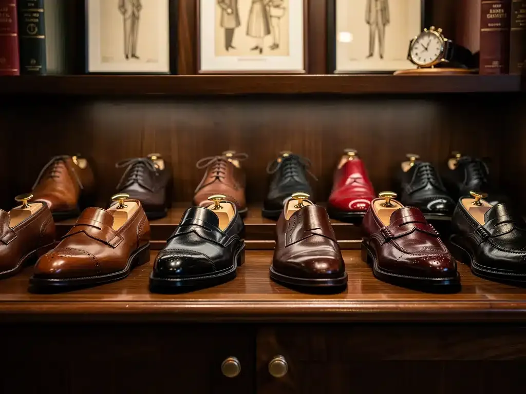 Colección de zapatos de vestir de cuero clásicos y de alta calidad, simbolizando durabilidad y valor a largo plazo.
