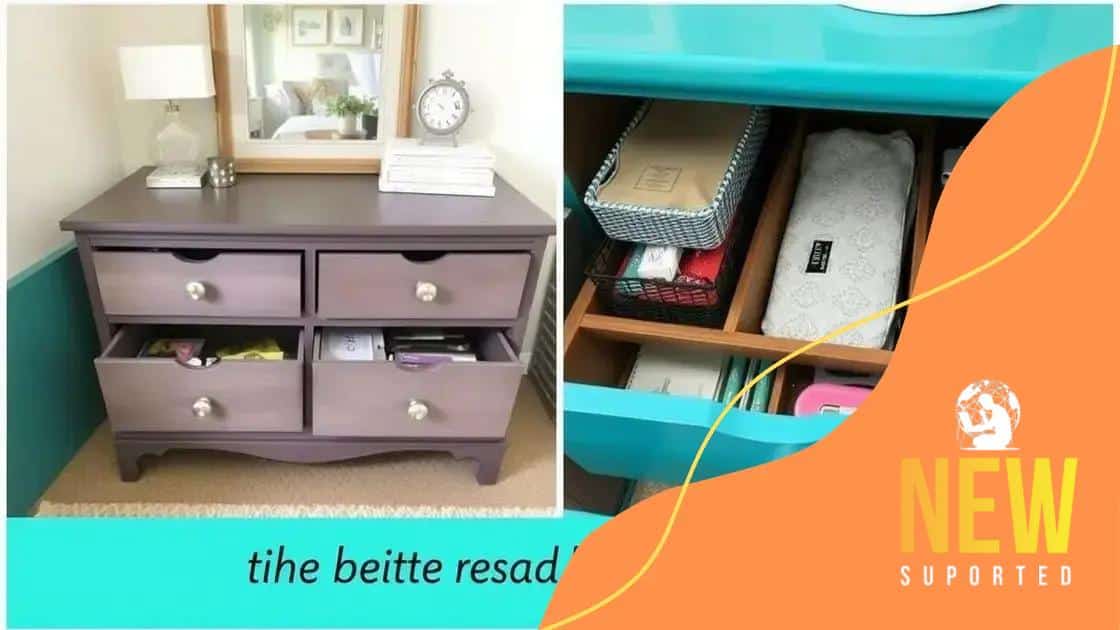 Repurposing dressers as functional storage