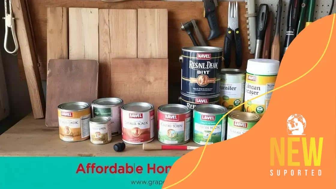 DIY materials that save money
