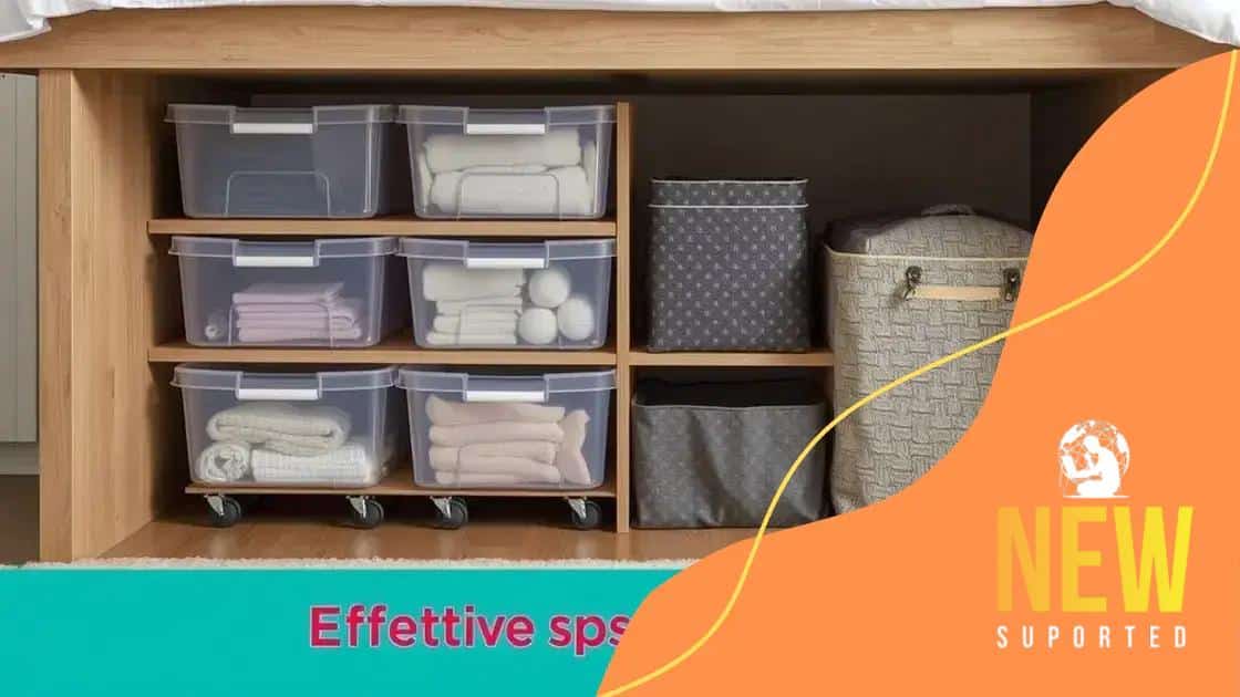 Utilizing under-bed storage solutions