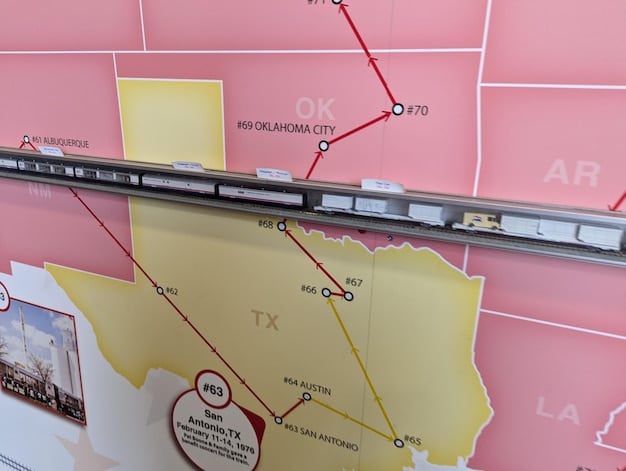 A map highlighting key logistical hubs and transportation routes for UN disaster relief operations within the US.