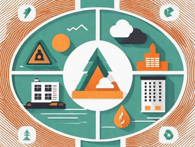 A graphic illustrating the four priorities of the Sendai Framework for Disaster Risk Reduction, with icons representing understanding risk, strengthening governance, investing in resilience, and enhancing preparedness.