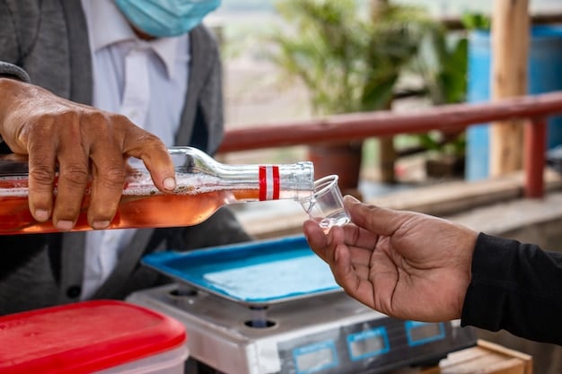 US Navy personnel distributing bottled water and food rations to residents in a remote village in the Philippines affected by Typhoon Haiyan. The scene shows collaboration between military and civilian sectors.