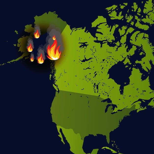 A map of the United States highlighting regions vulnerable to specific natural disasters, such as hurricanes in the Southeast, wildfires in the West, and floods in the Midwest. Data overlays show socioeconomic indicators like poverty rates and access to healthcare in these regions.
