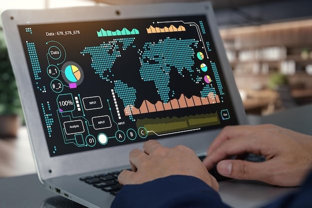 A dashboard displaying real-time data on supply chain logistics, including tracking of shipments, inventory levels, and weather forecasts. The dashboard is user-friendly and visually appealing.
