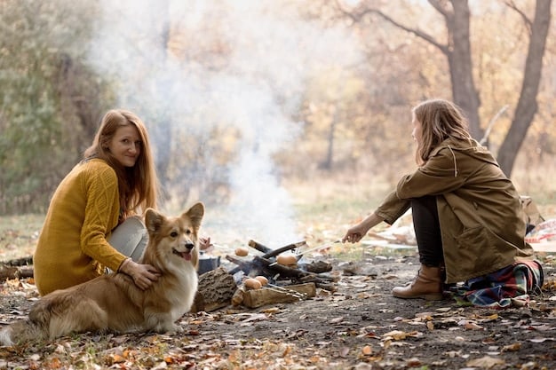 A family is shown evacuating their home during a wildfire. The father is carrying a cat in a carrier, while the mother leads a dog on a leash. Both pets look calm and secured.