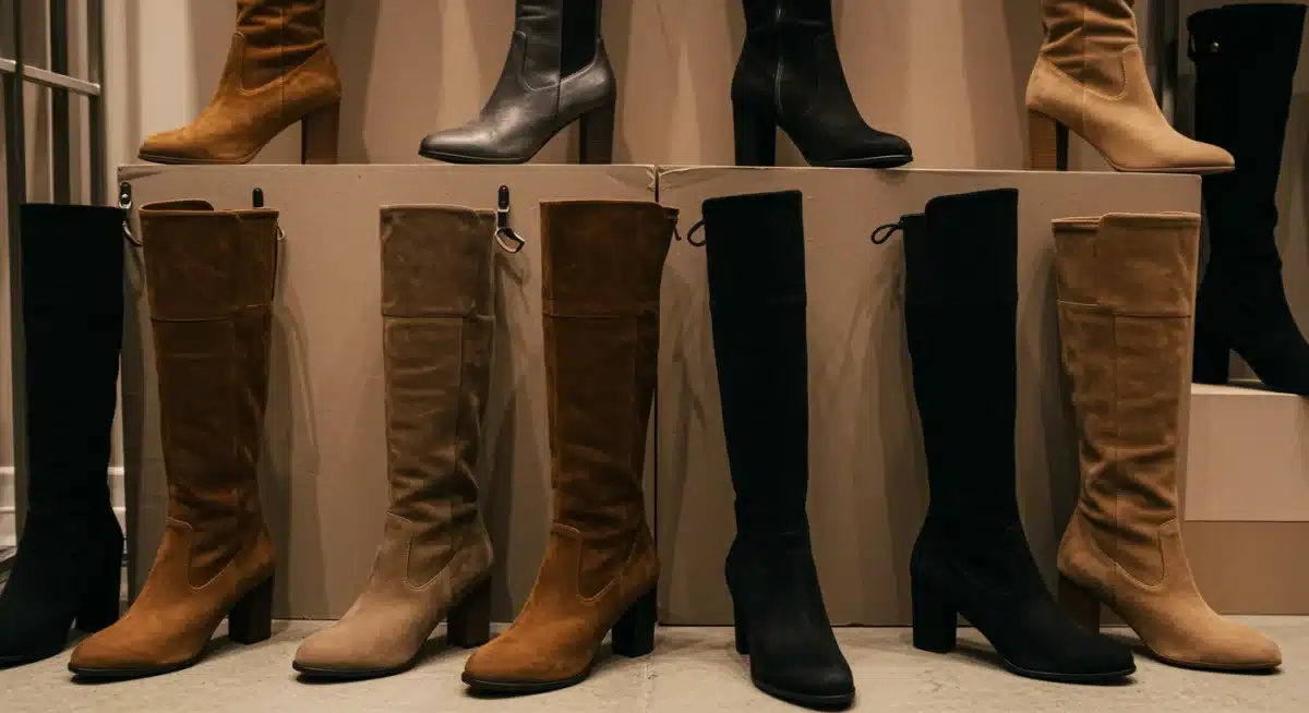 Variedad de botas altas y mosqueteras, esenciales para el invierno 2025.