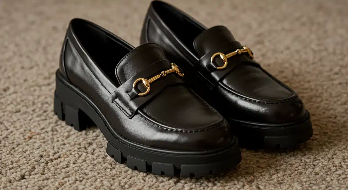 Mocasines robustos con detalles metálicos, una tendencia clave para el otoño/invierno 2025.