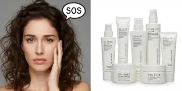 Mujer con pelo dañado buscando soluciones y productos de tratamiento capilar avanzados para 2025.